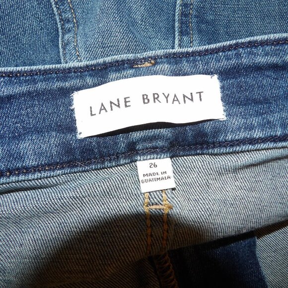 Lane Bryant Flex Magic High Rise GF Straight Destructed Hems Jeans  Plus Sz 26 - Picture 6 of 6